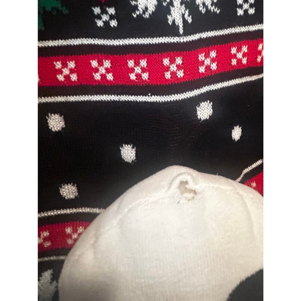 Jack Skellington 3D Plush Face Ugly Nightmare Before Christmas Sweater - XL - Picture 4 of 4